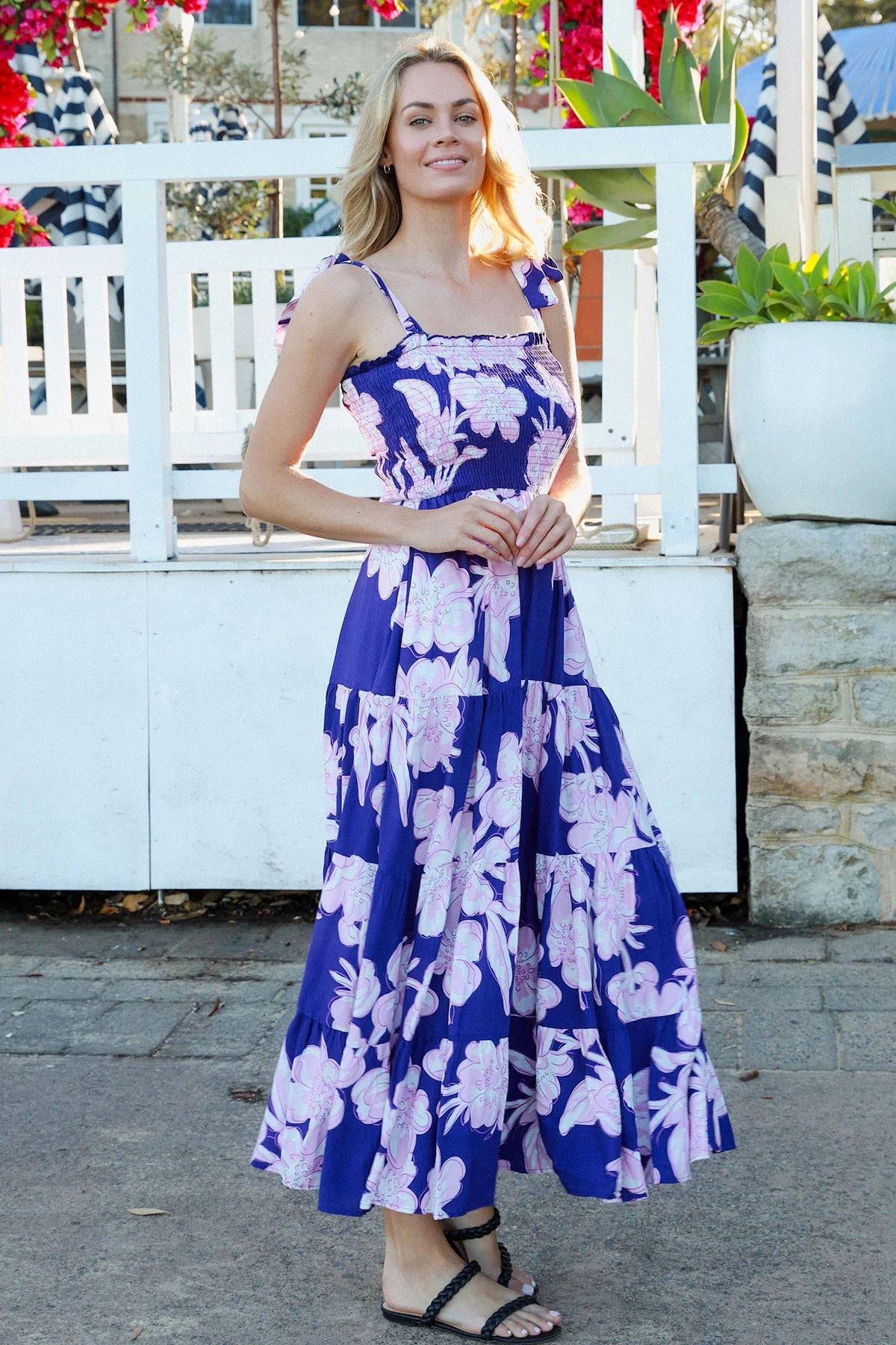 Betty Floral Dress - Purple