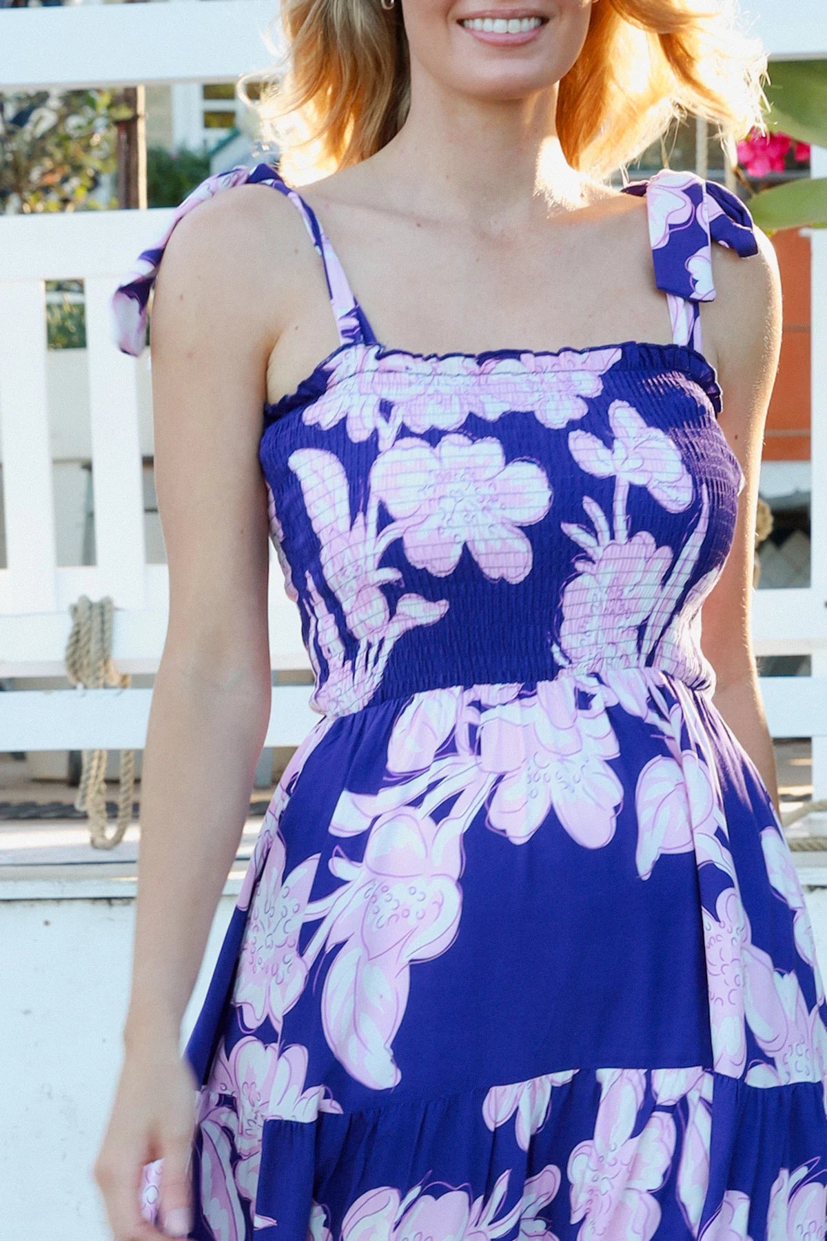 Betty Floral Dress - Purple