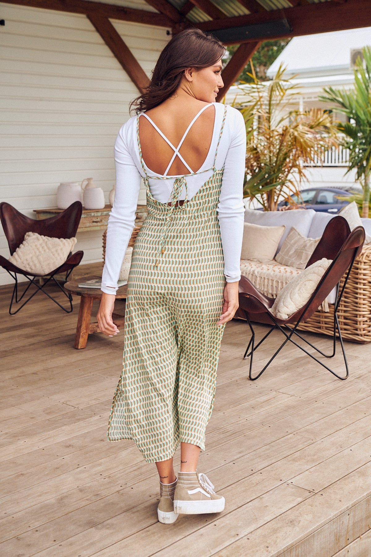 Beautiful Slip Midi Green Dress