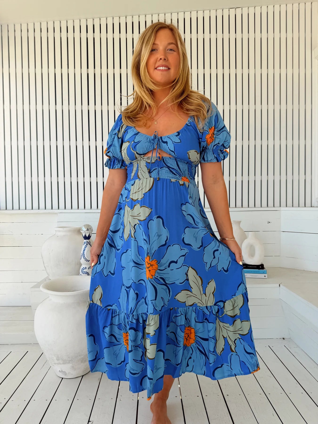 Rini Midi - Blue Bell Print
