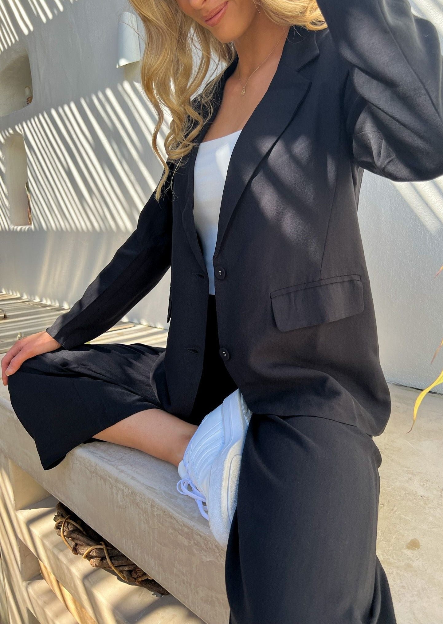 Cayla Linen Pant - Black