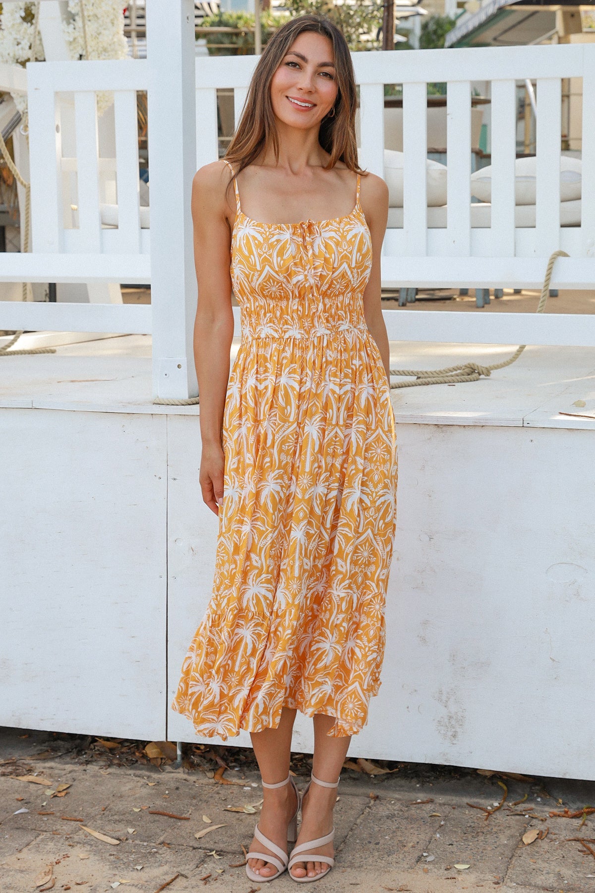 Charlie Midi Dress - Amiri Yellow