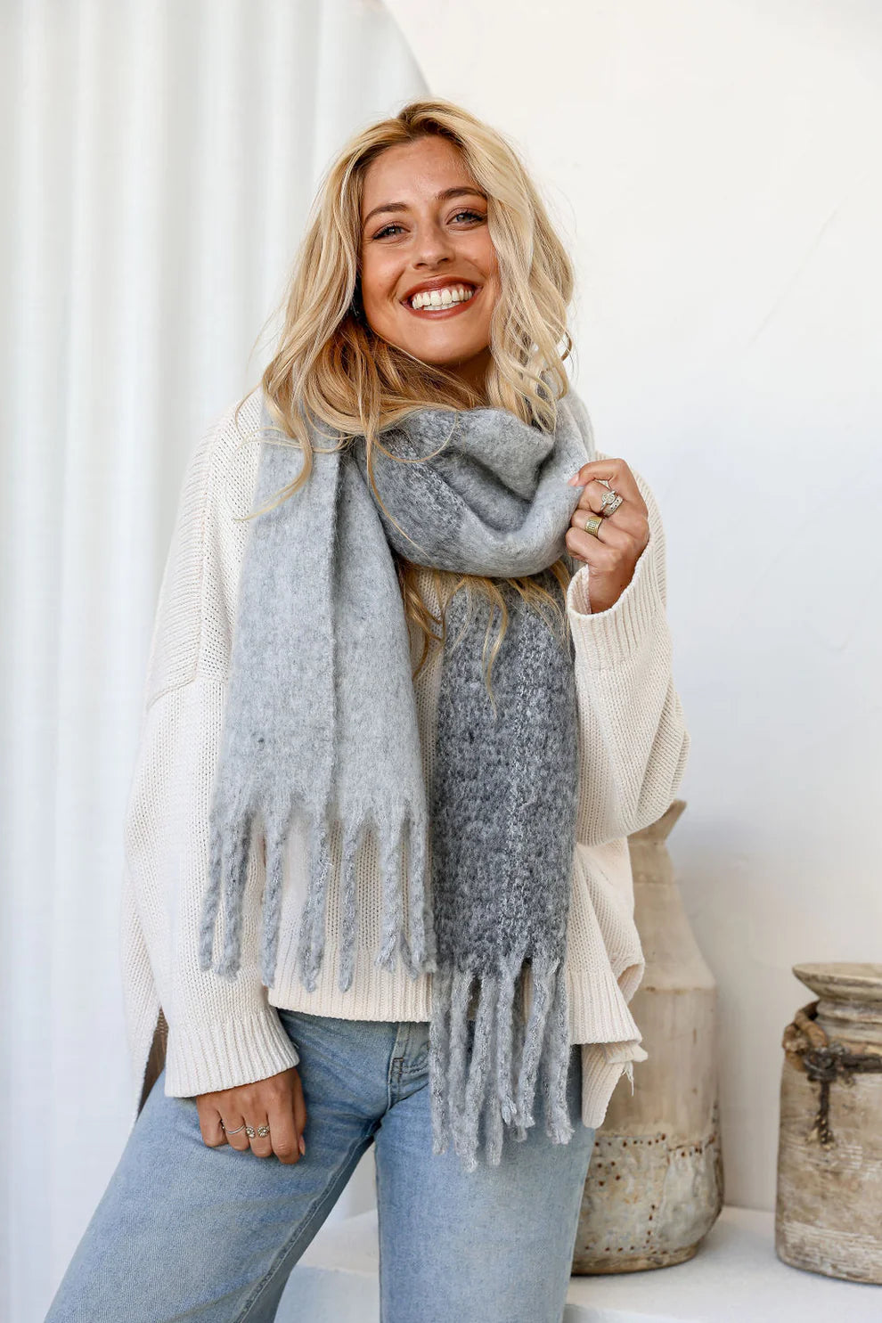 The Comfy Scarf - Grey Slate