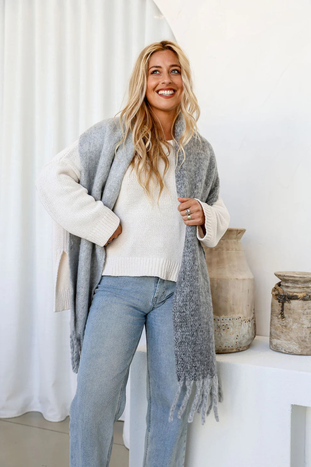 The Comfy Scarf - Grey Slate