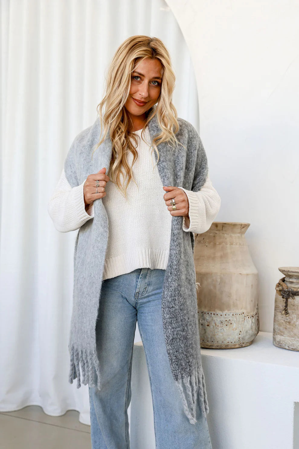 The Comfy Scarf - Grey Slate