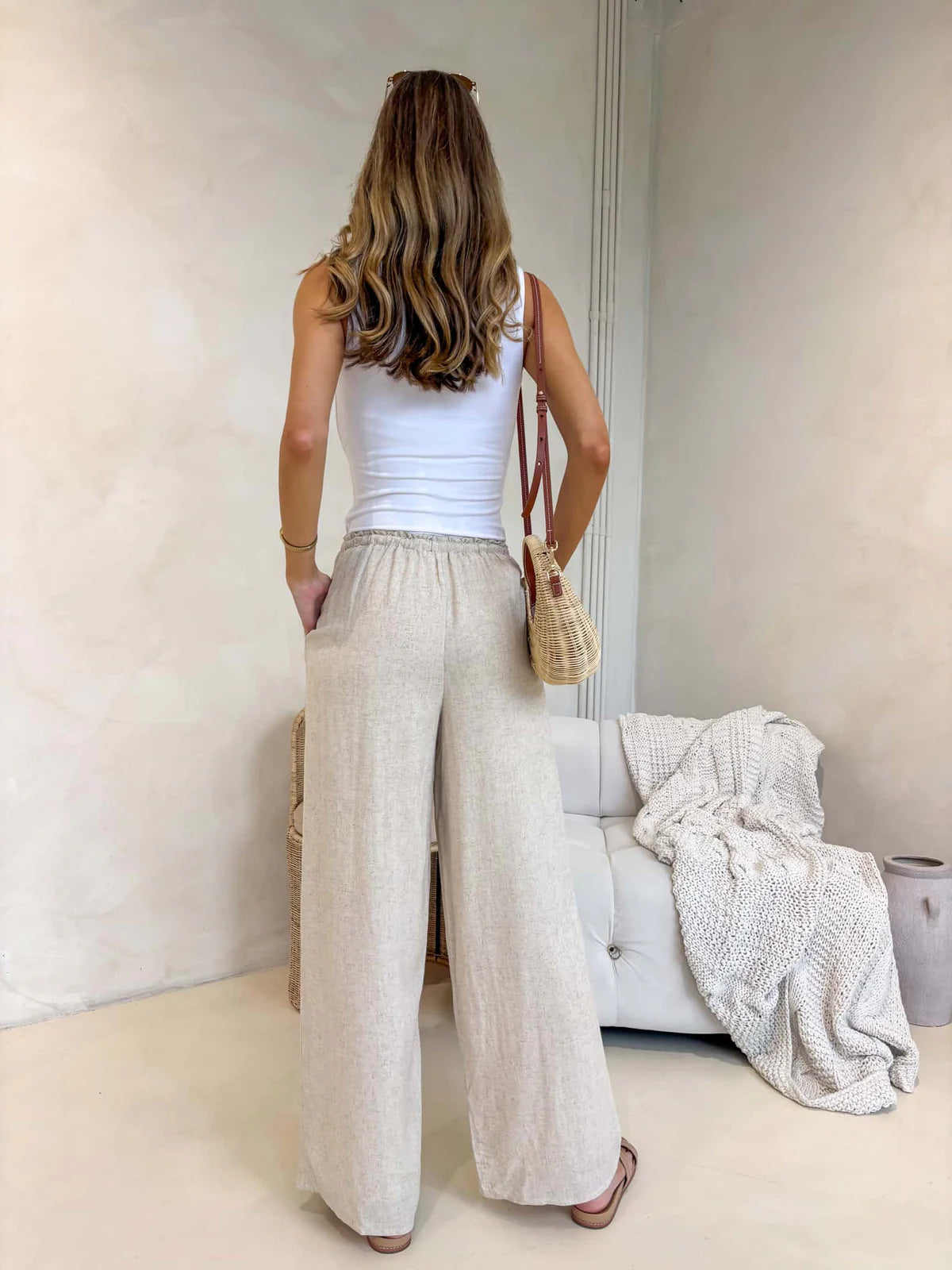 Drawstring Pants - Natural