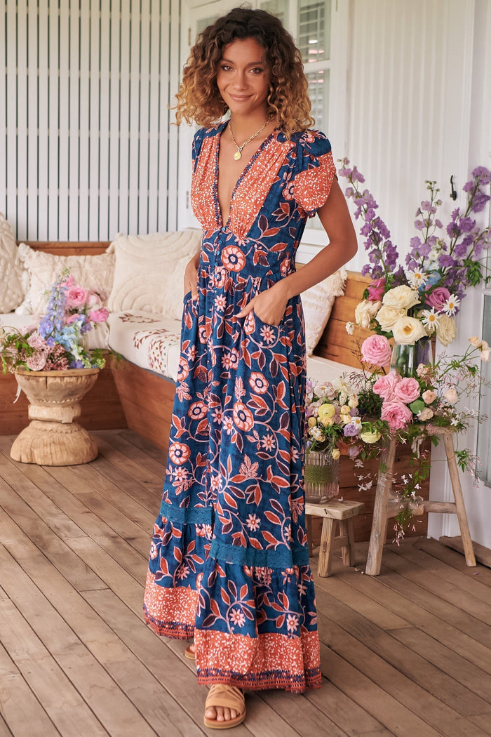Tabitha Maxi Dress - Halcyon Print