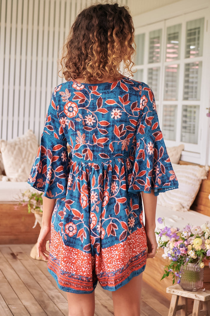 Tatum Playsuit - Halcyon Print