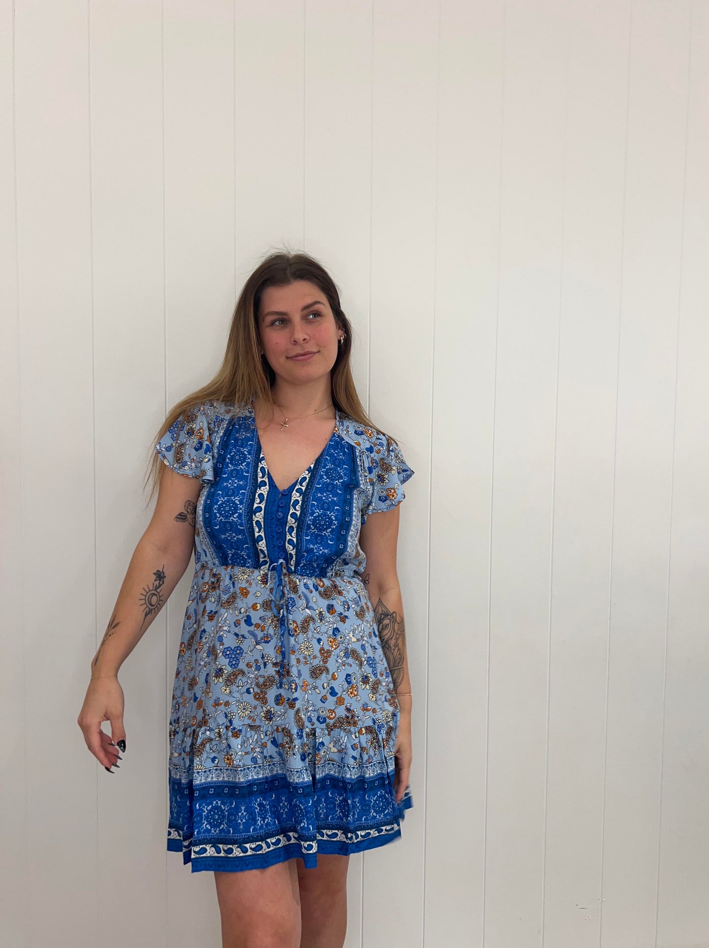 Beautiful Blue Summer Mini Dress