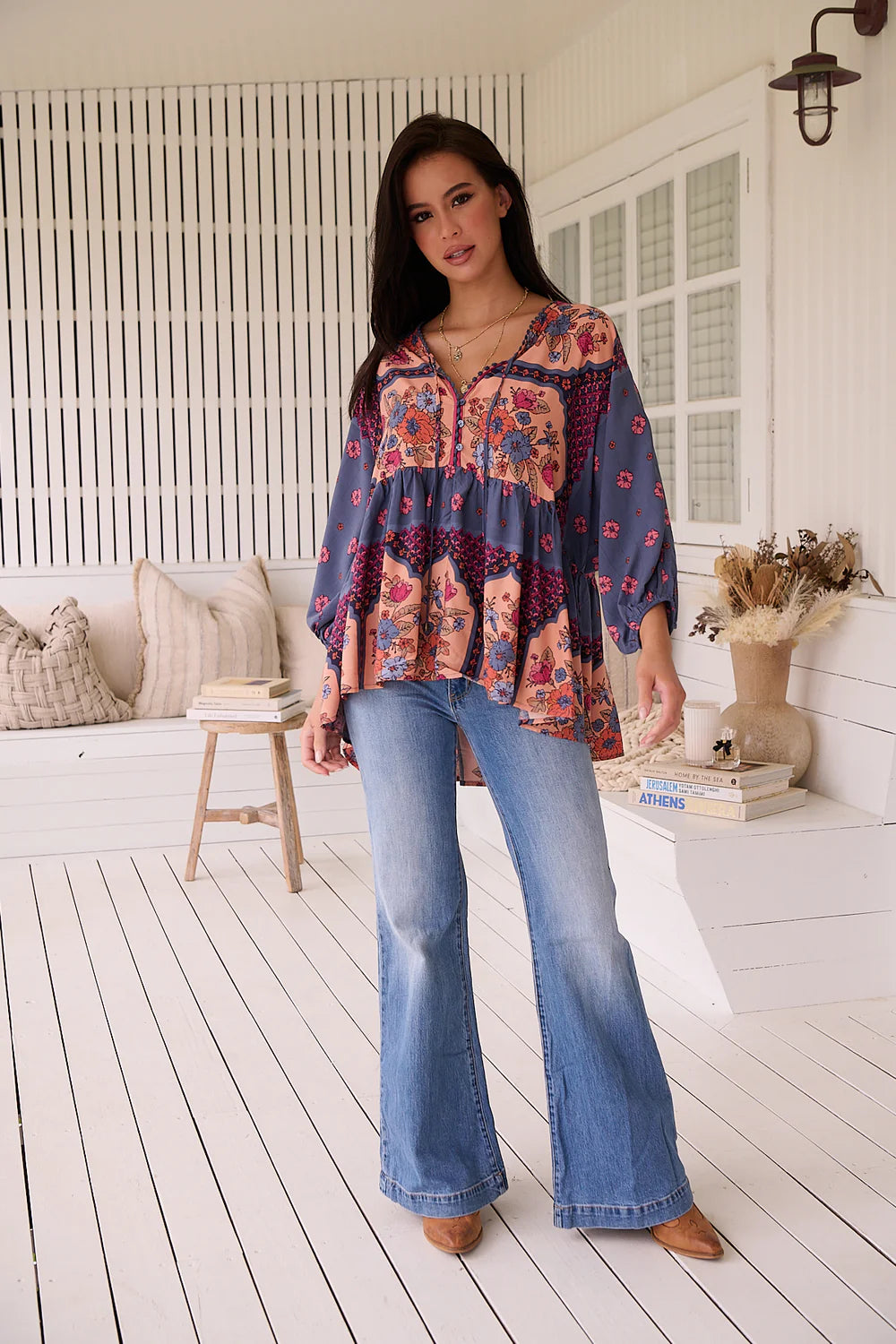 Chloe Top - Laney Print