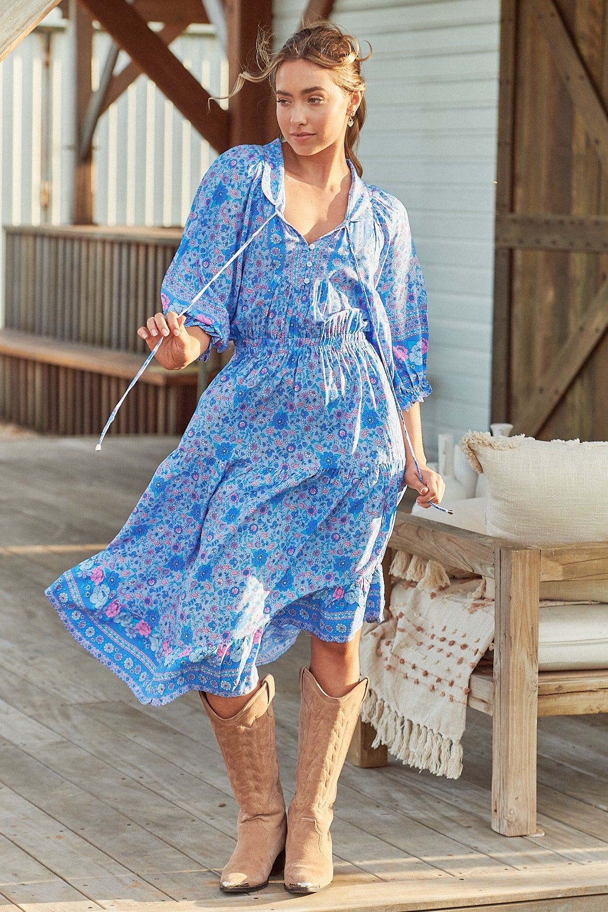 Jasmine Midi dress - Kai Print