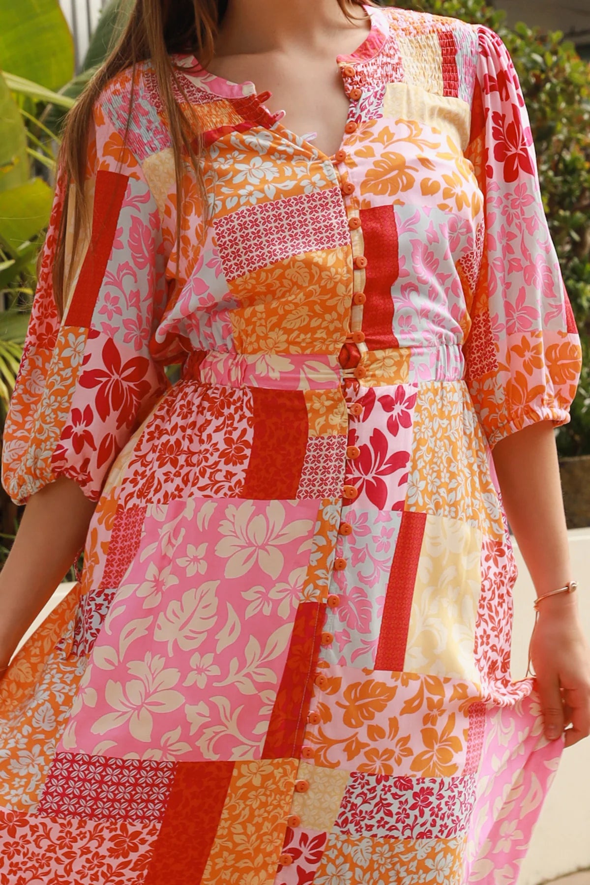 Cassie Maxi Dress - Tropical Print