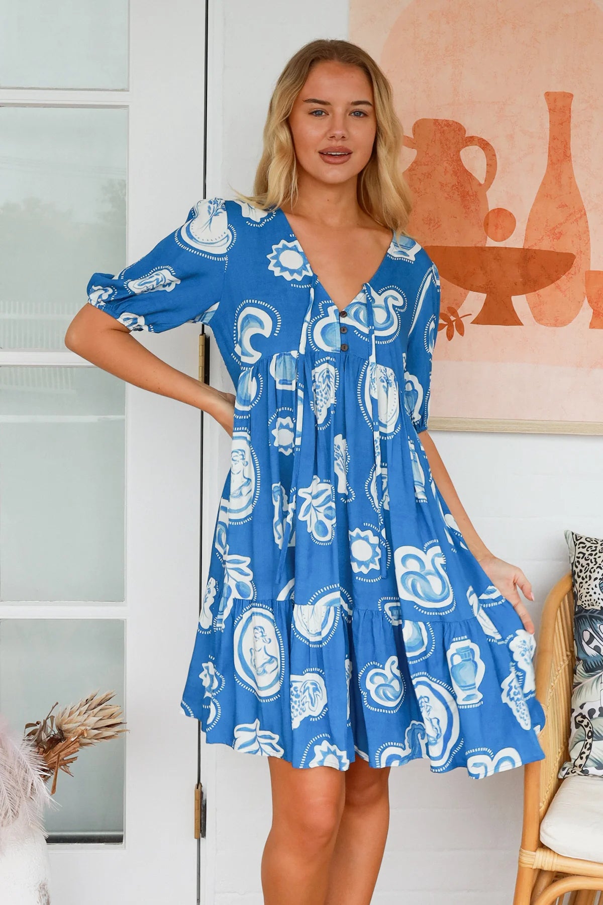 Ocean Blue Mini Dress