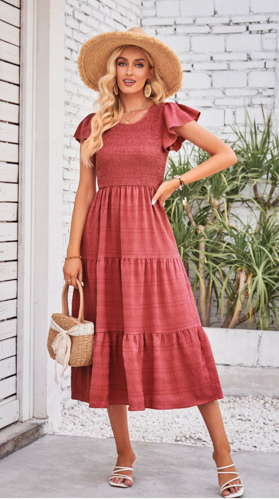 Rust Maxi Boho Chic Maxi Dress