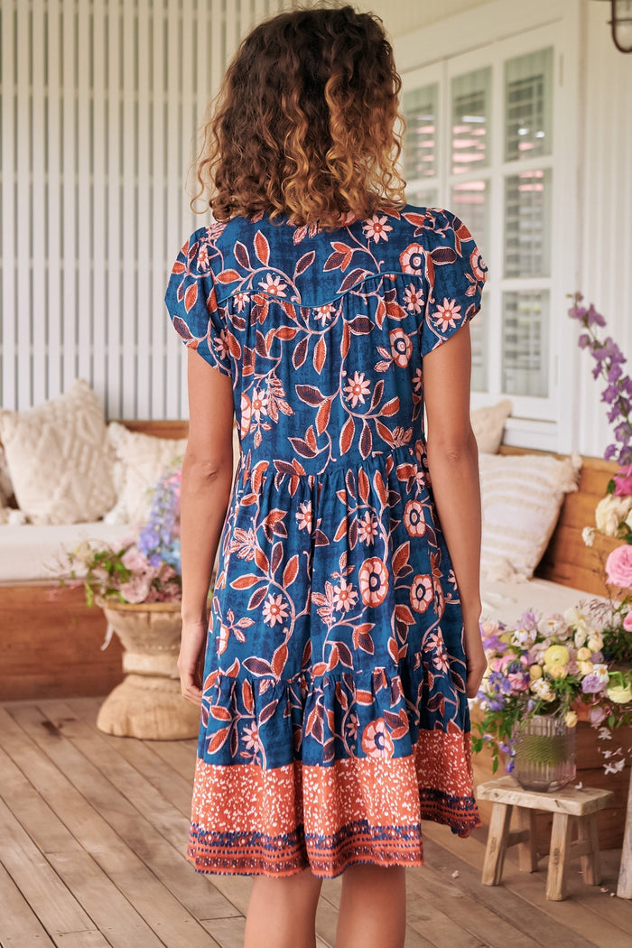 Tracey Mini Dress - Halcyon Print