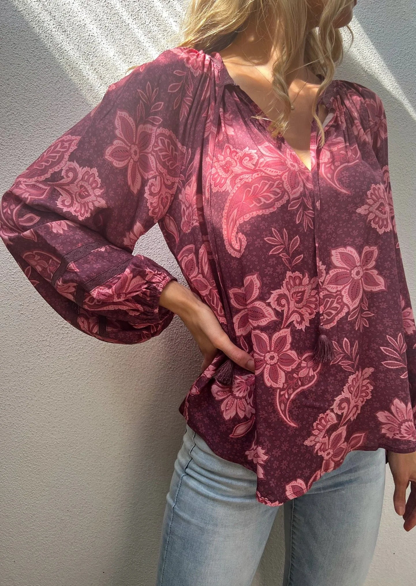 Raven Blouse - Malbec