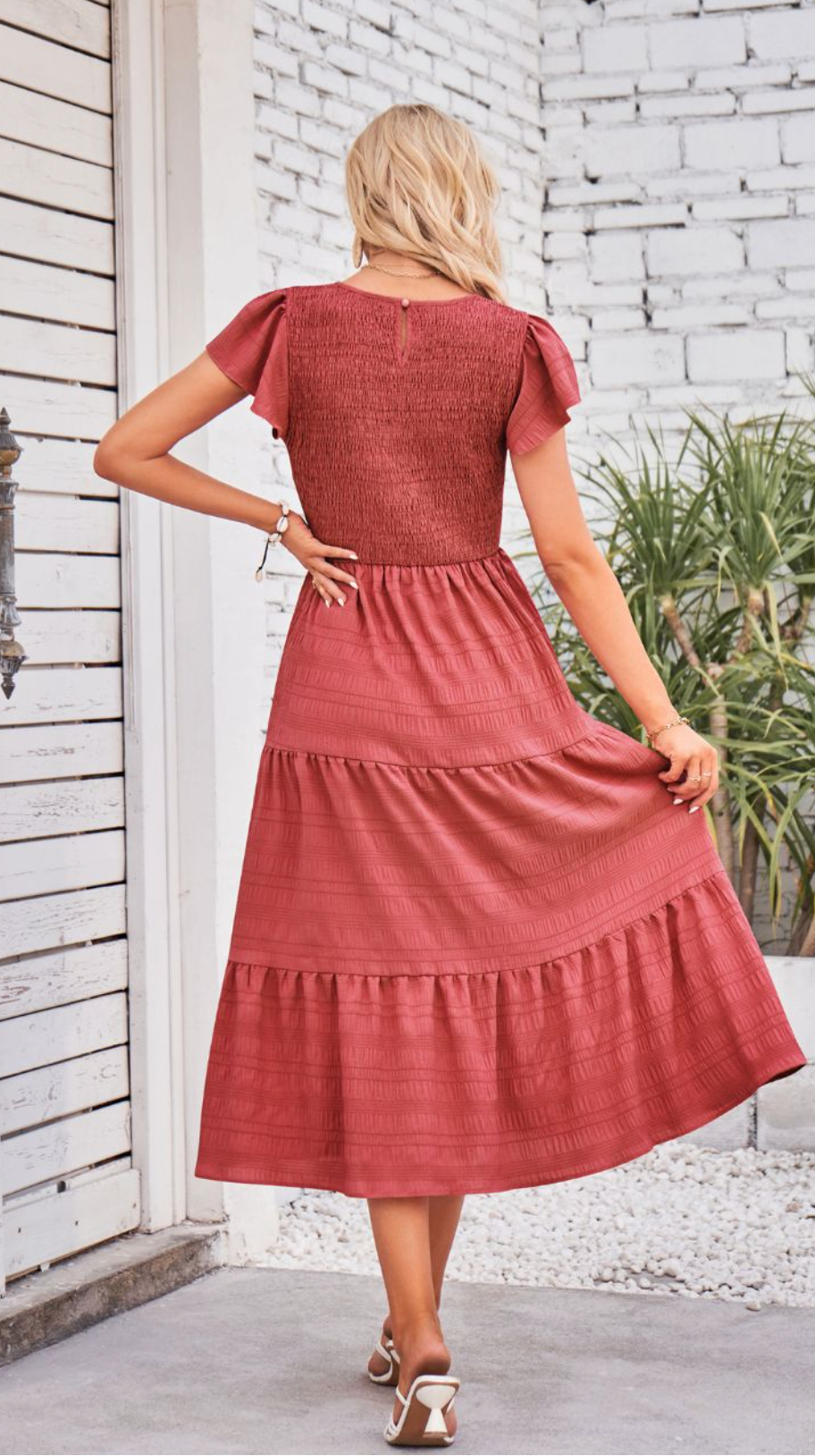 Rust Maxi Boho Chic Maxi Dress