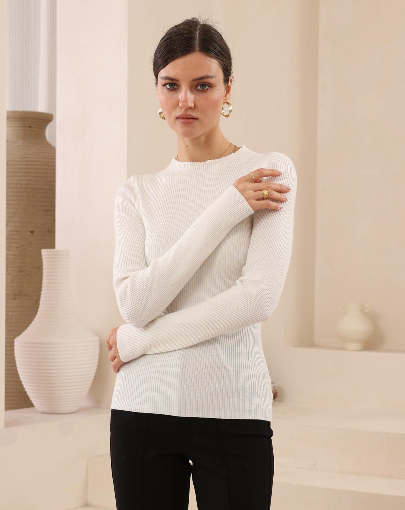 Keely - Long sleeve white