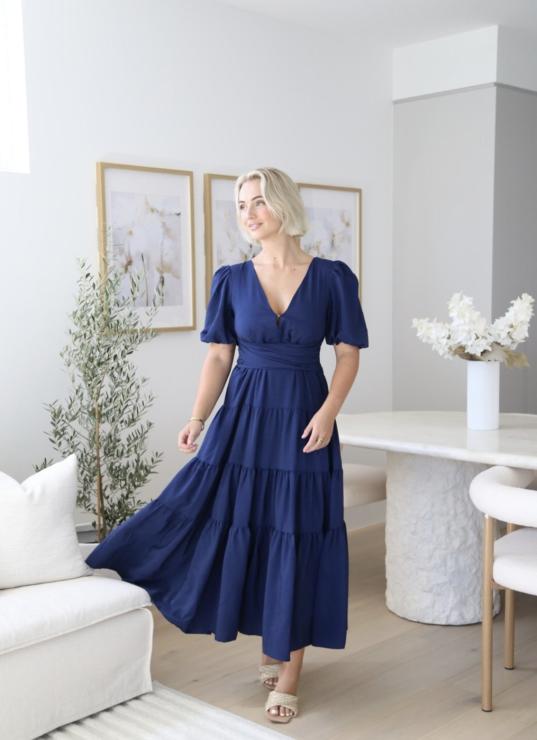 Lola Midi Dress - Navy