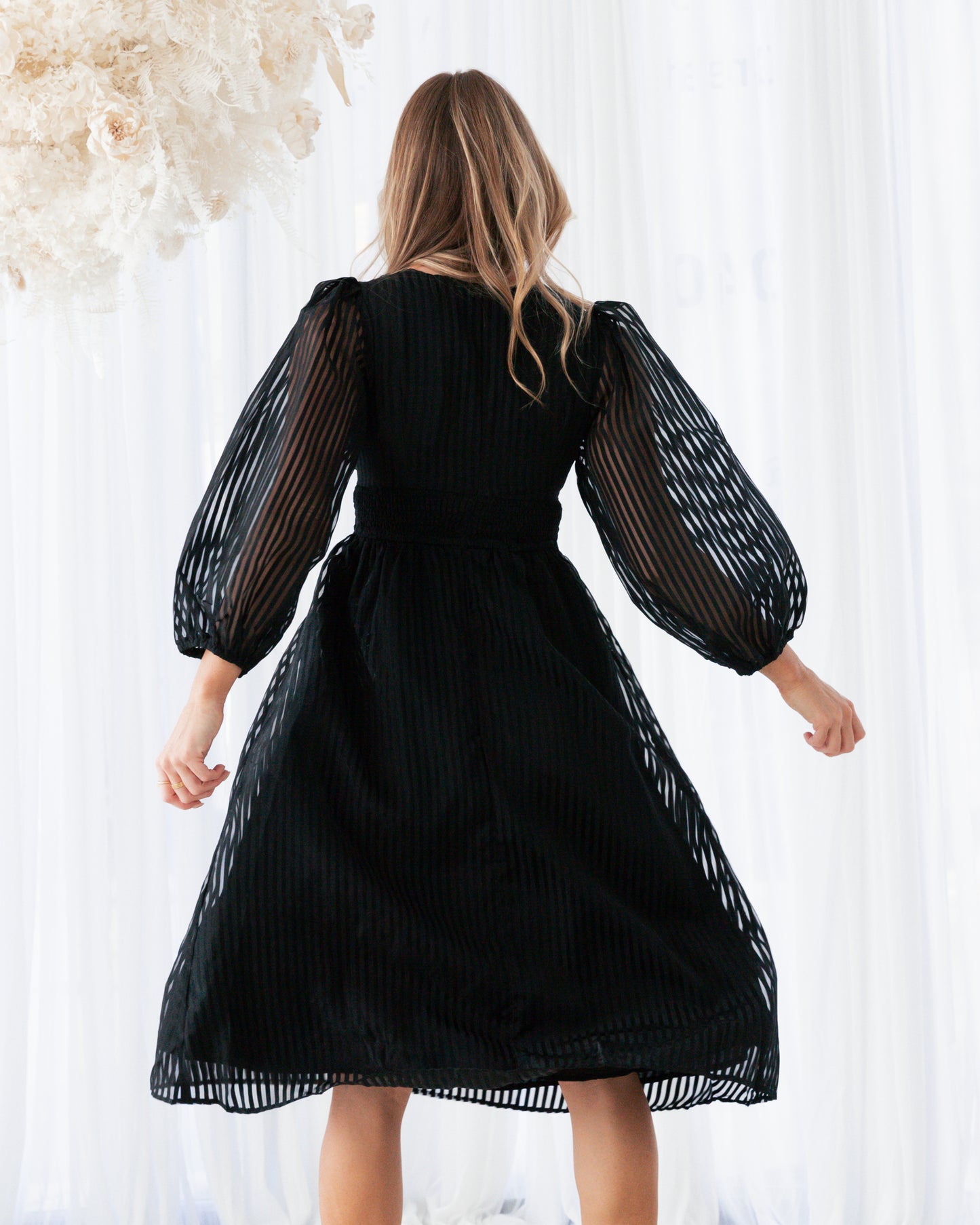 Brynn Midi Dress - Black