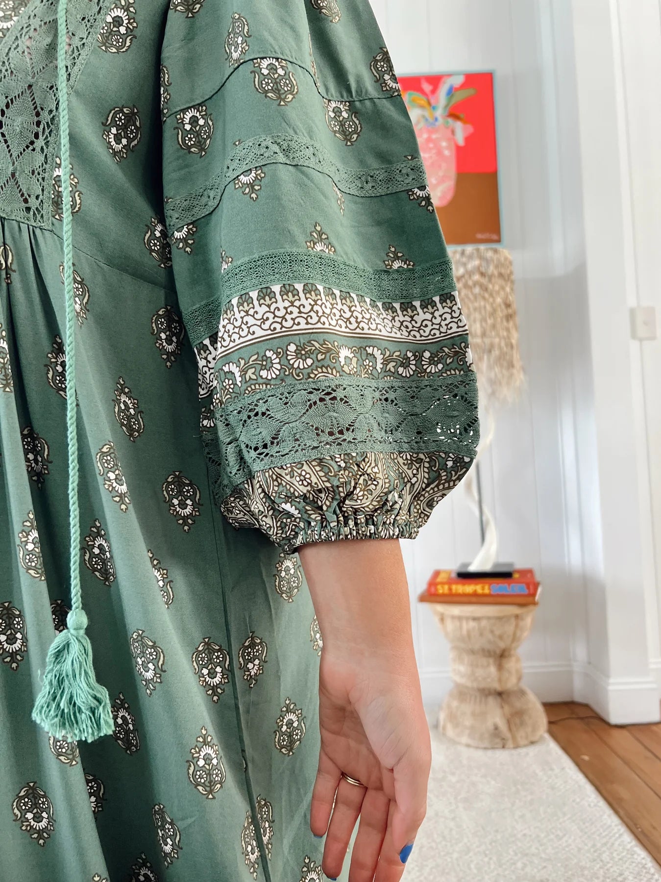 Meadow Maxi Dress - Viridian Print