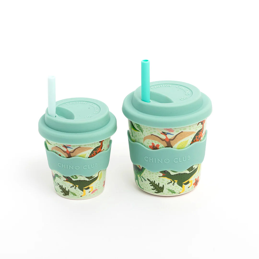 Babychino Cup 4oz - Green Dino