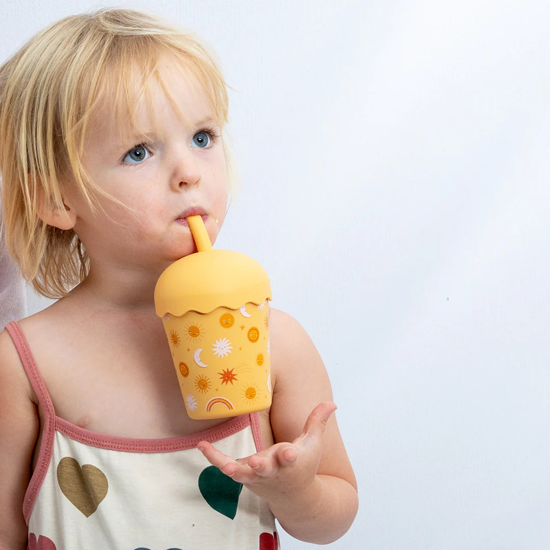 Smoothie Cup & Straw 200ml - Suns Orange