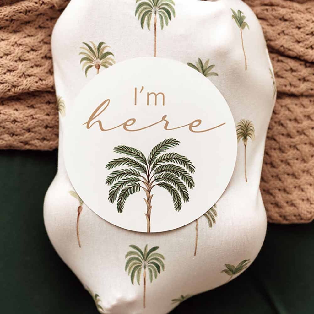 Green Palm & Sand Reversible Milestone Cards