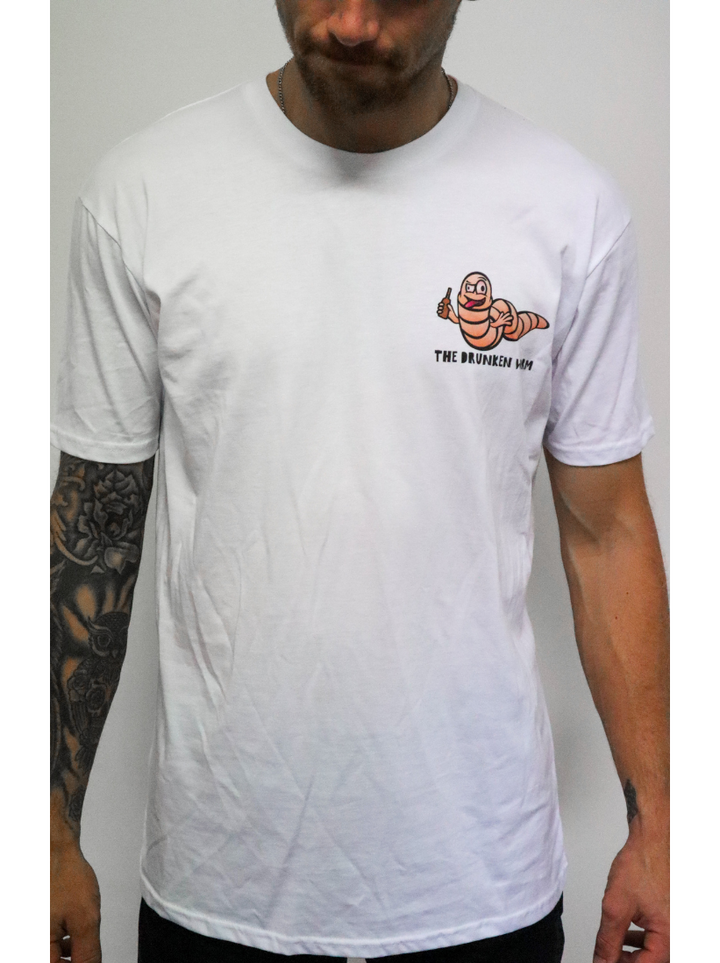 Drunken Worm Tee - White