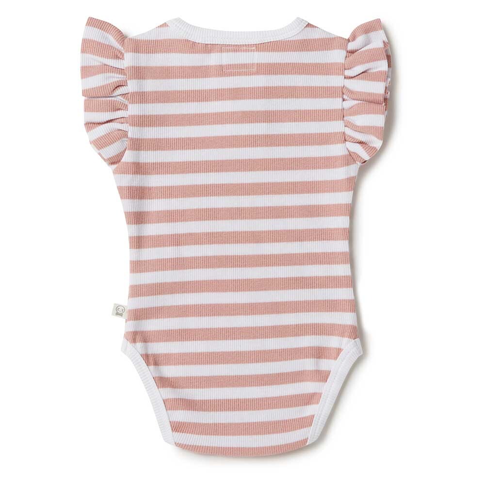Rose Stripe Short Sleeve Bodysuit