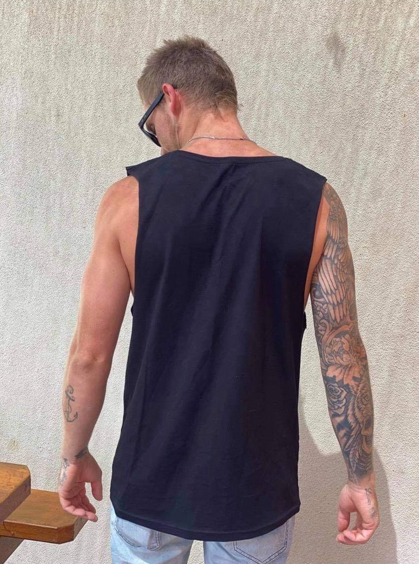 Drunken Muscle Tank - Black