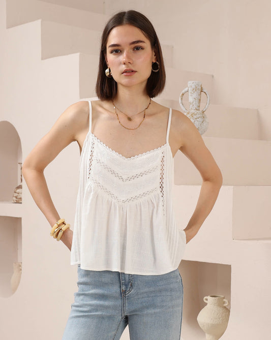 Meadow Cami Top - White