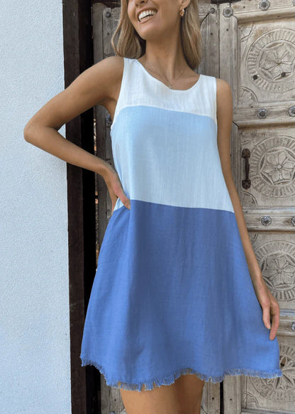 Freya Dress - Blue block