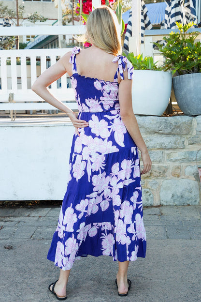 Betty Floral Dress - Purple