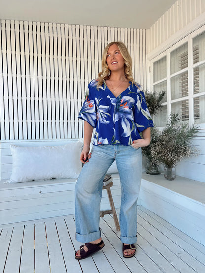 Gabriella Top - Asteria Print