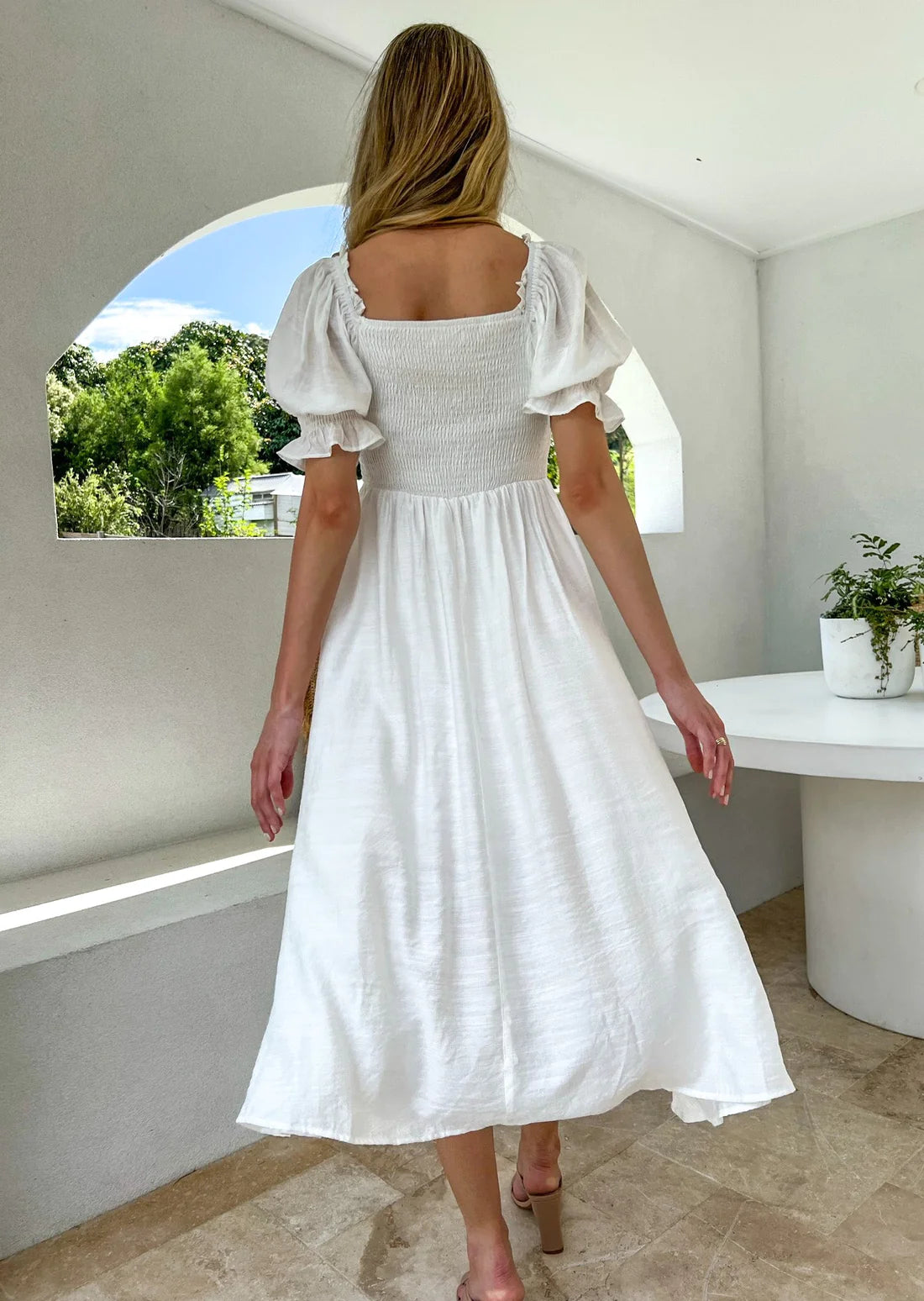 Boho Chic White Maxi Dress