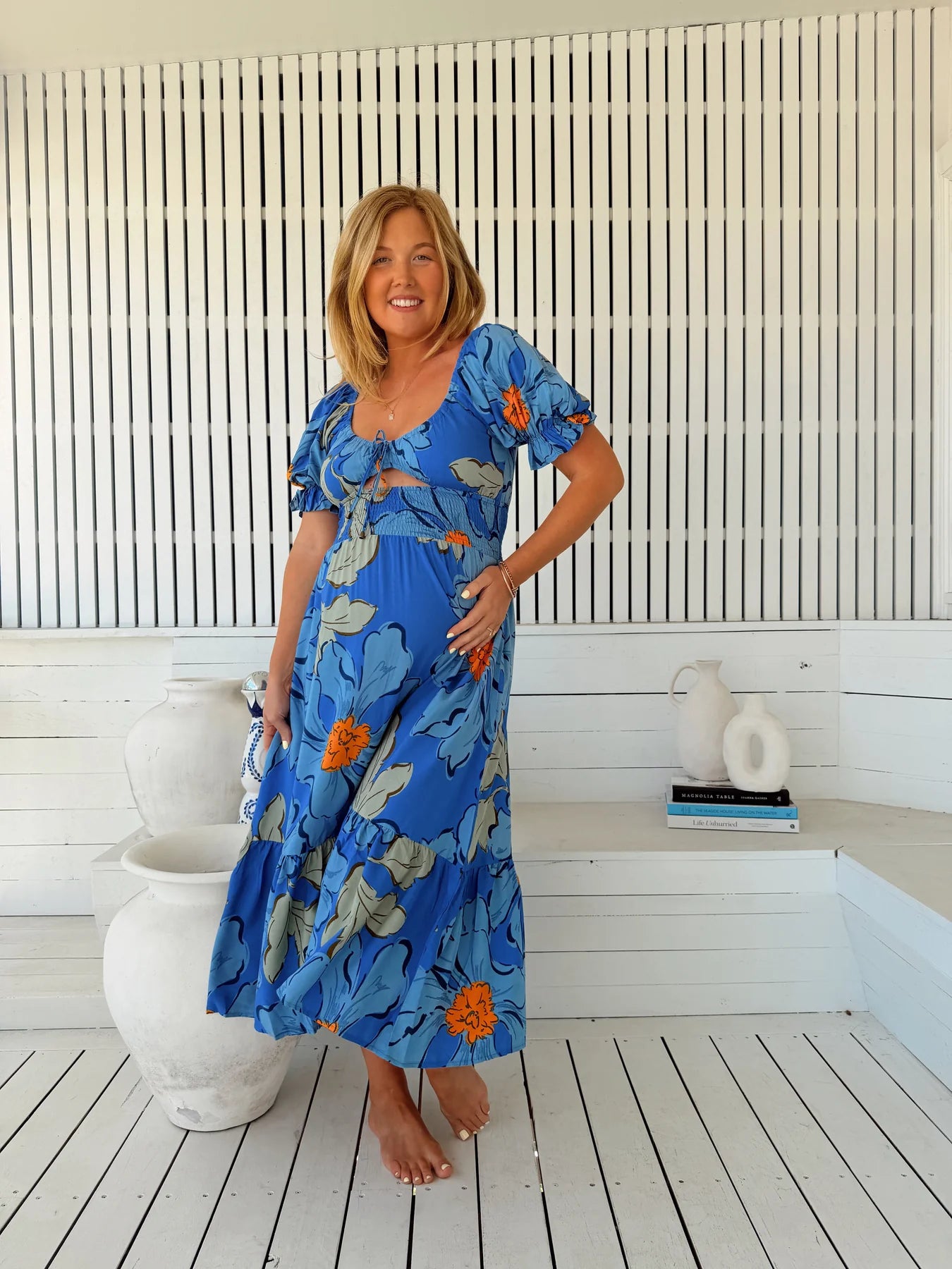 Rini Midi -  Blue Bell Print