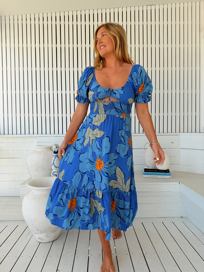 Rini Midi -  Blue Bell Print