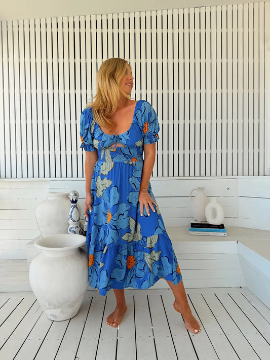 Rini Midi -  Blue Bell Print