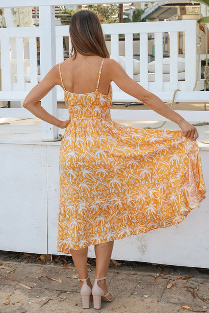 Charlie Midi Dress - Amiri Yellow