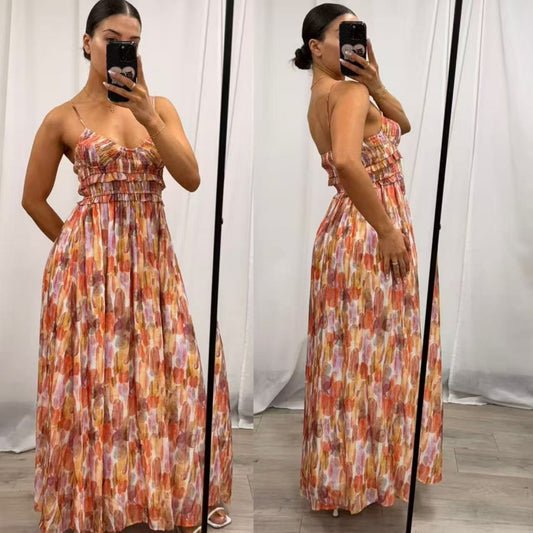 Georgia Maxi Dress - Pink Floral