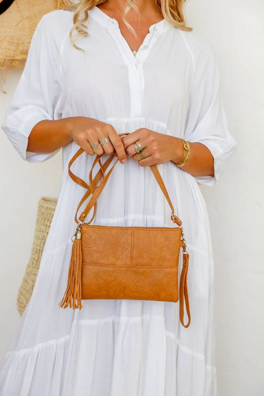 The Casey Clutch - Tan