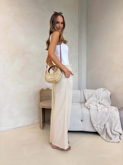Drawstring Pants - Natural