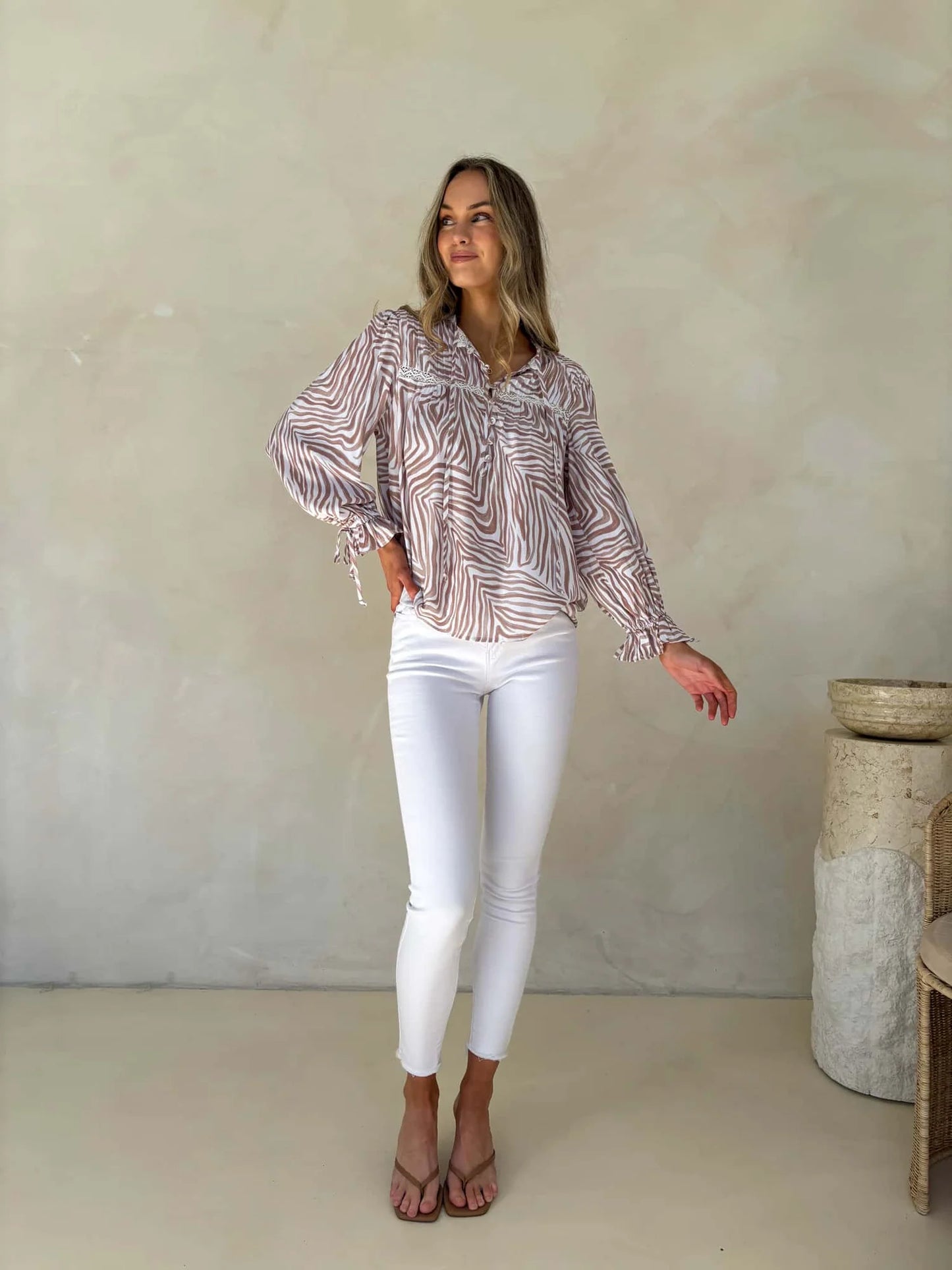 Bowie Blouse - Zahara Print