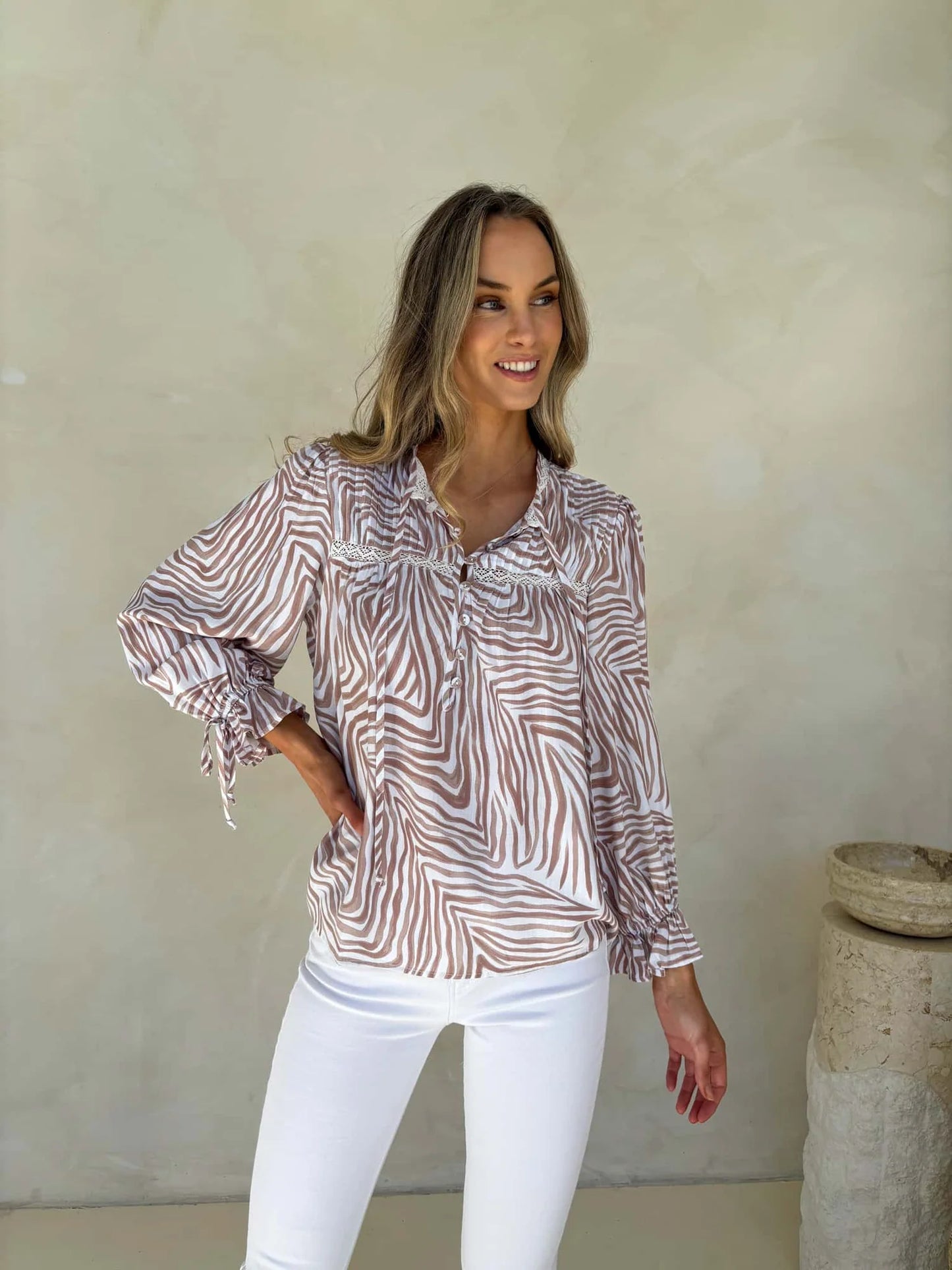 Bowie Blouse - Zahara Print