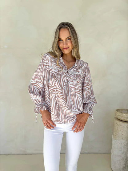 Bowie Blouse - Zahara Print
