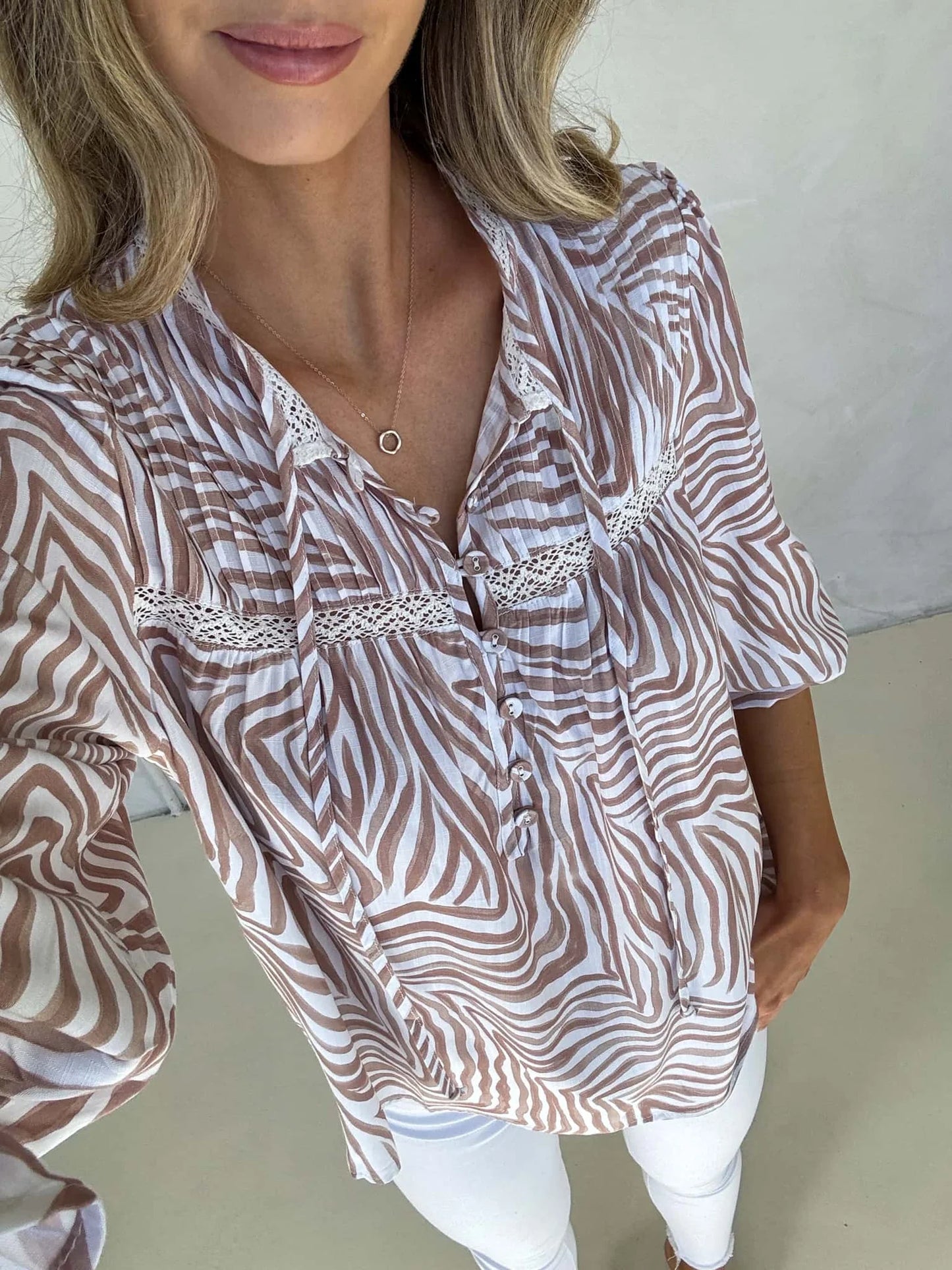 Bowie Blouse - Zahara Print