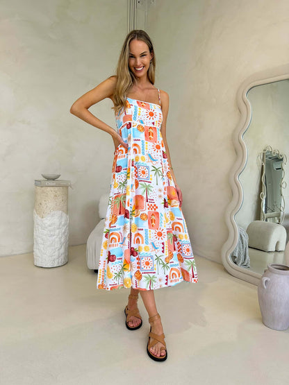 Juniper Dress - Citrus Print