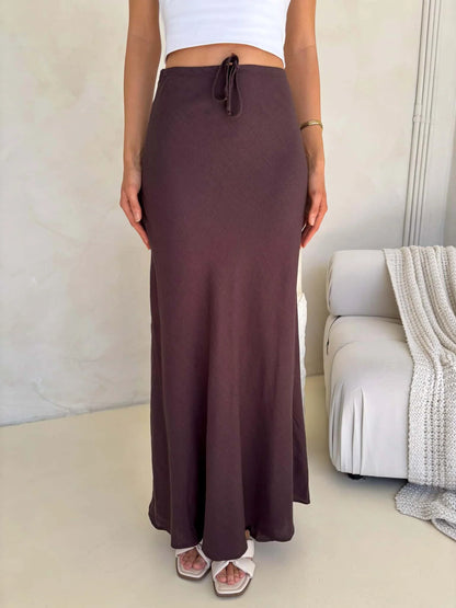 Kora Maxi Skirt - Chocolate