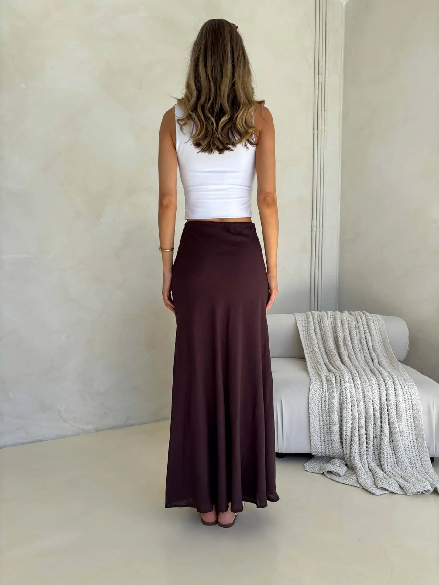 Kora Maxi Skirt - Chocolate